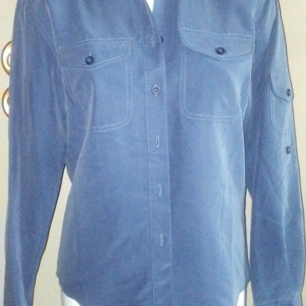 Women's APPARENZA Button Down 2 Pocket Blouse Size